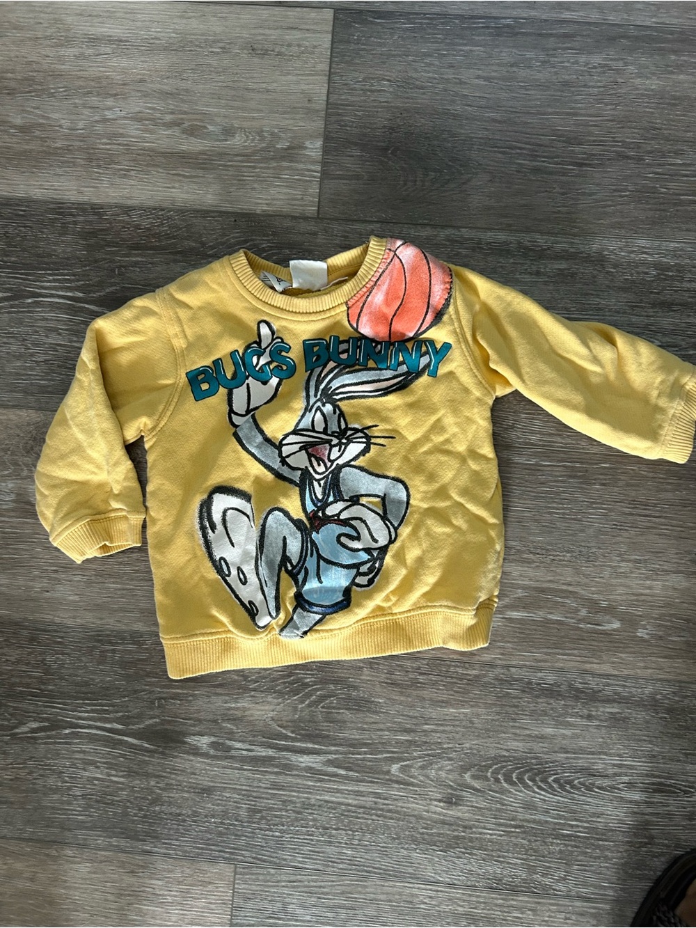 Zara Yellow Bugs Bunny Graphic Kids Sweatshirt